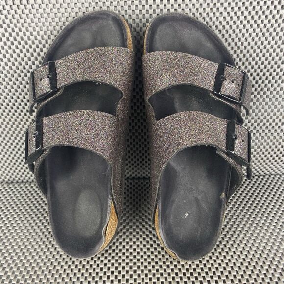 Birkenstock Arizona Sandals Adult 37 Glitter Slide On Buckle Made In Germany - Picture 7 of 13